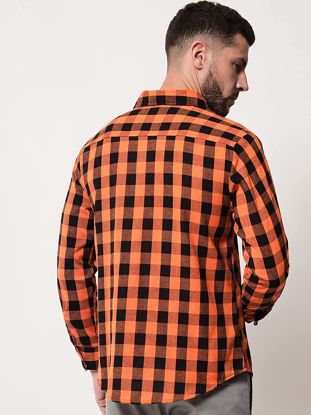 Vastraa Fusion Men's Cotton Checkered Shirt