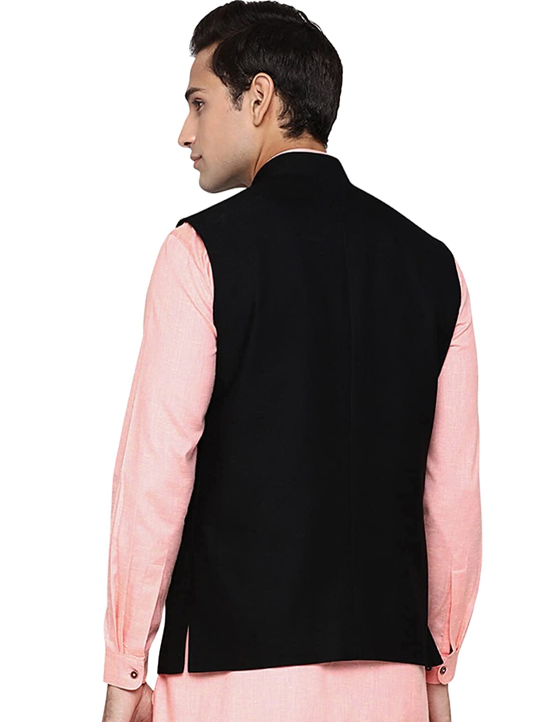 Vastraa Fusion Modi Jacket Waistcoat Solid Pattern Woolen Nehru Jacket