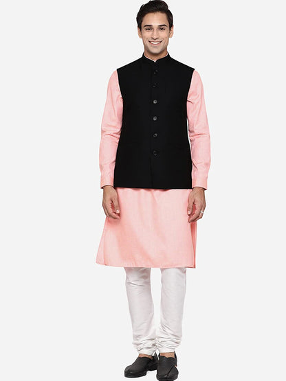 Vastraa Fusion Modi Jacket Waistcoat Solid Pattern Woolen Nehru Jacket