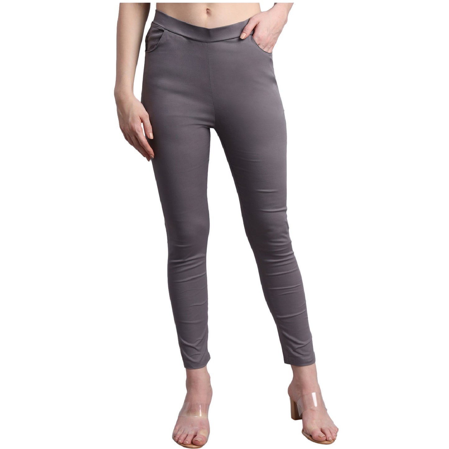 Vastraa Fusion Glamarours Cotton Stretchable Casual Cigarette Lycra Pants for Ladies/Women
