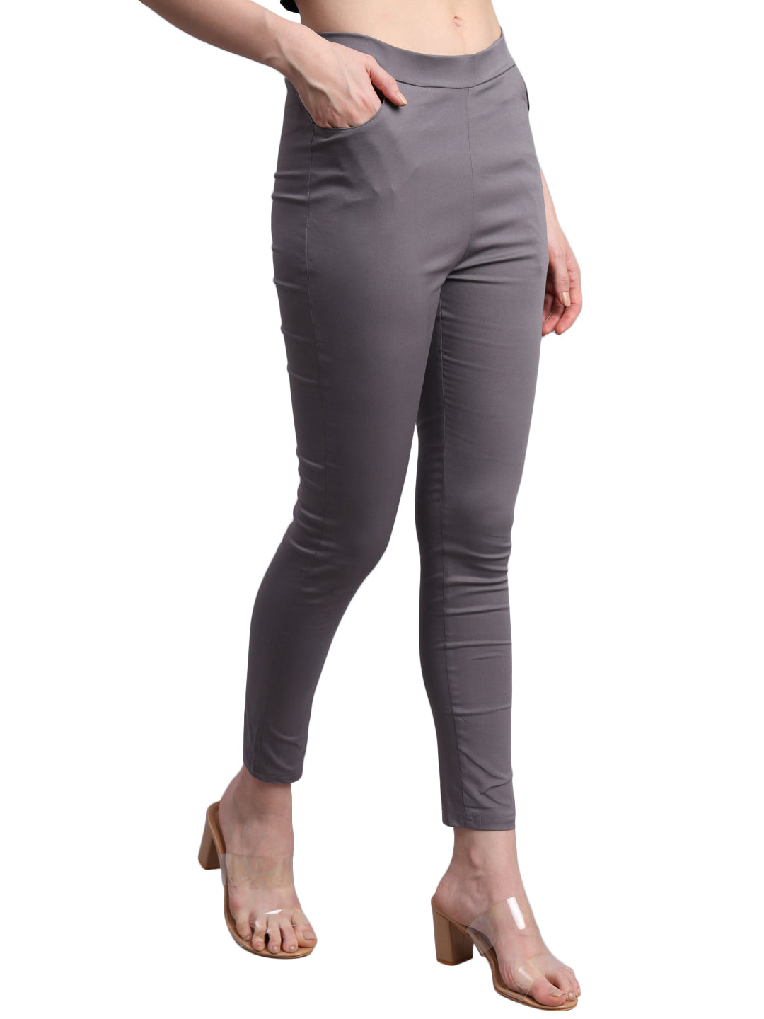 Vastraa Fusion Glamarours Cotton Stretchable Casual Cigarette Lycra Pants for Ladies/Women