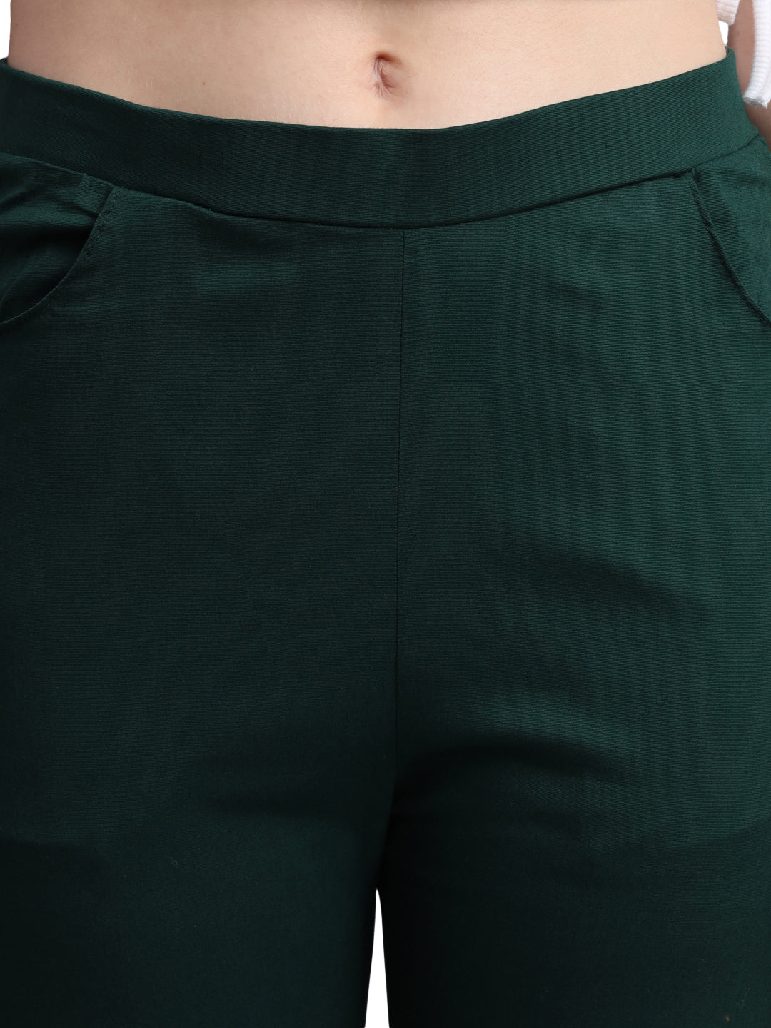 Vastraa Fusion Glamarours Cotton Stretchable Casual Cigarette Lycra Pants for Ladies/Women