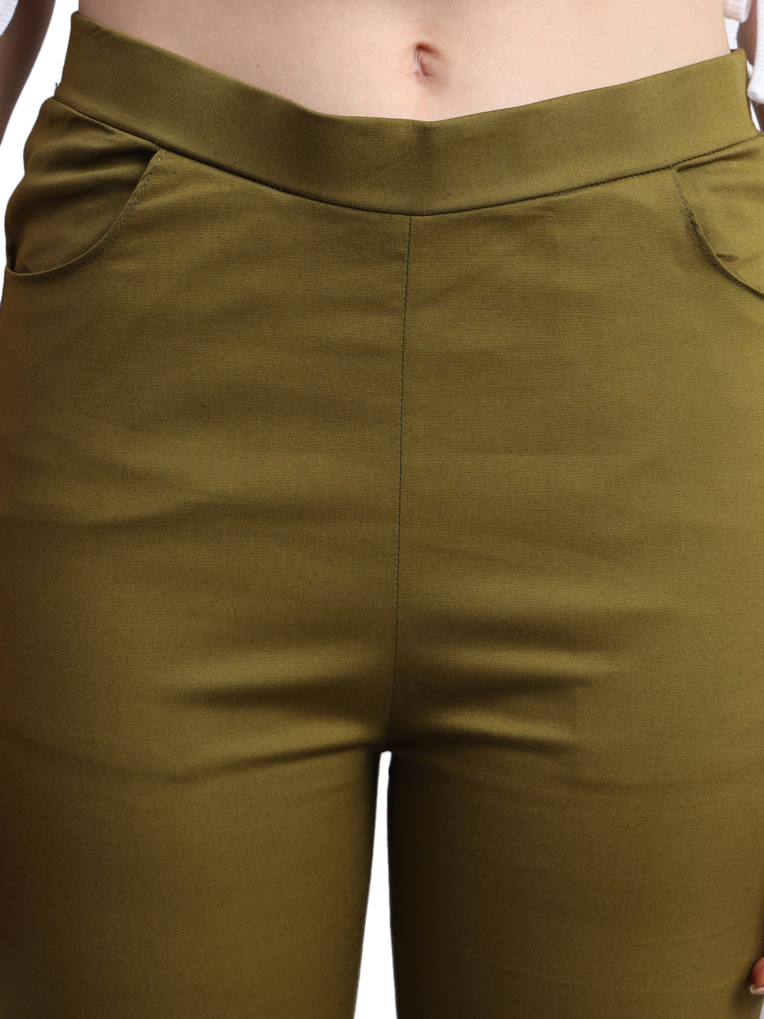 Vastraa Fusion Glamarours Cotton Stretchable Casual Cigarette Lycra Pants for Ladies/Women