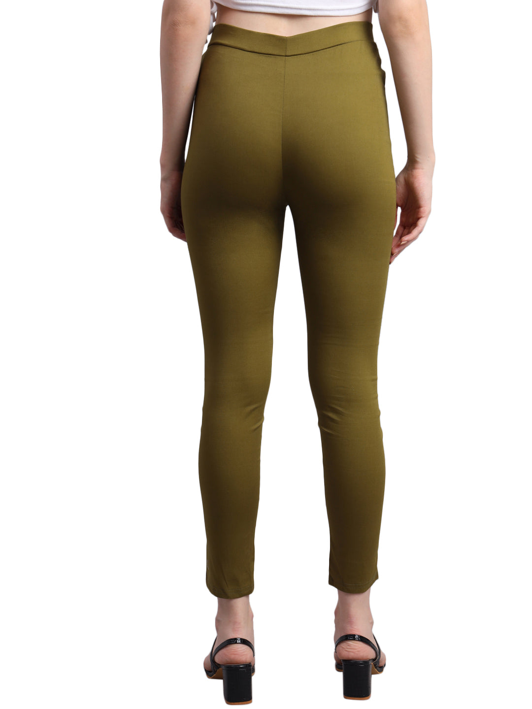 Vastraa Fusion Glamarours Cotton Stretchable Casual Cigarette Lycra Pants for Ladies/Women