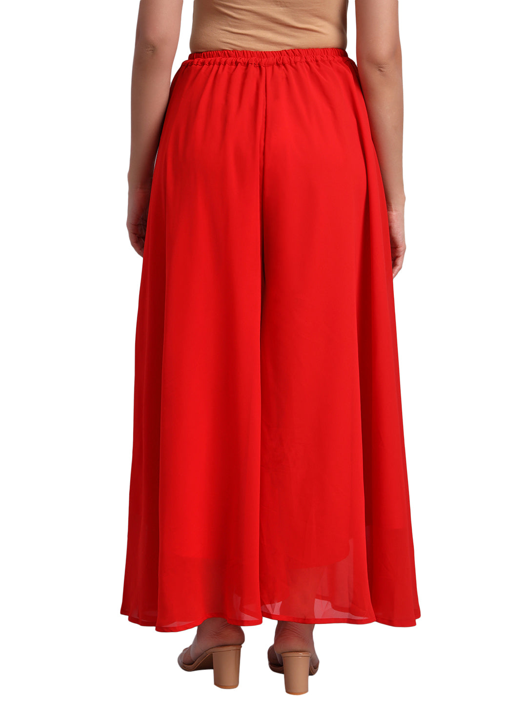 Vastraa Fusion Wide Fit Stylish Georgette Fabric Sharara Bottoms for Women's
