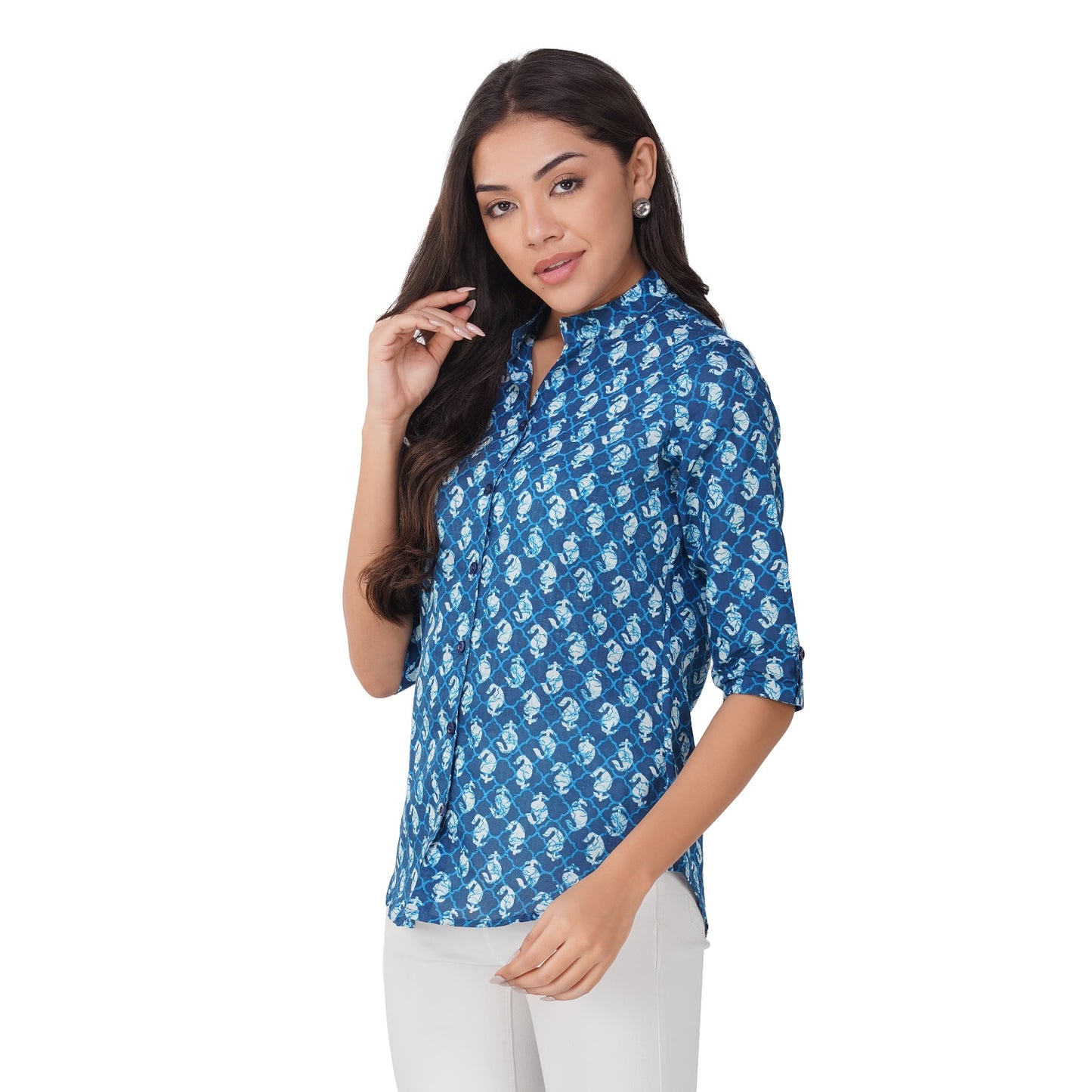 Vastraa Fusion" Cotton Block Printed Top for Girls/Women