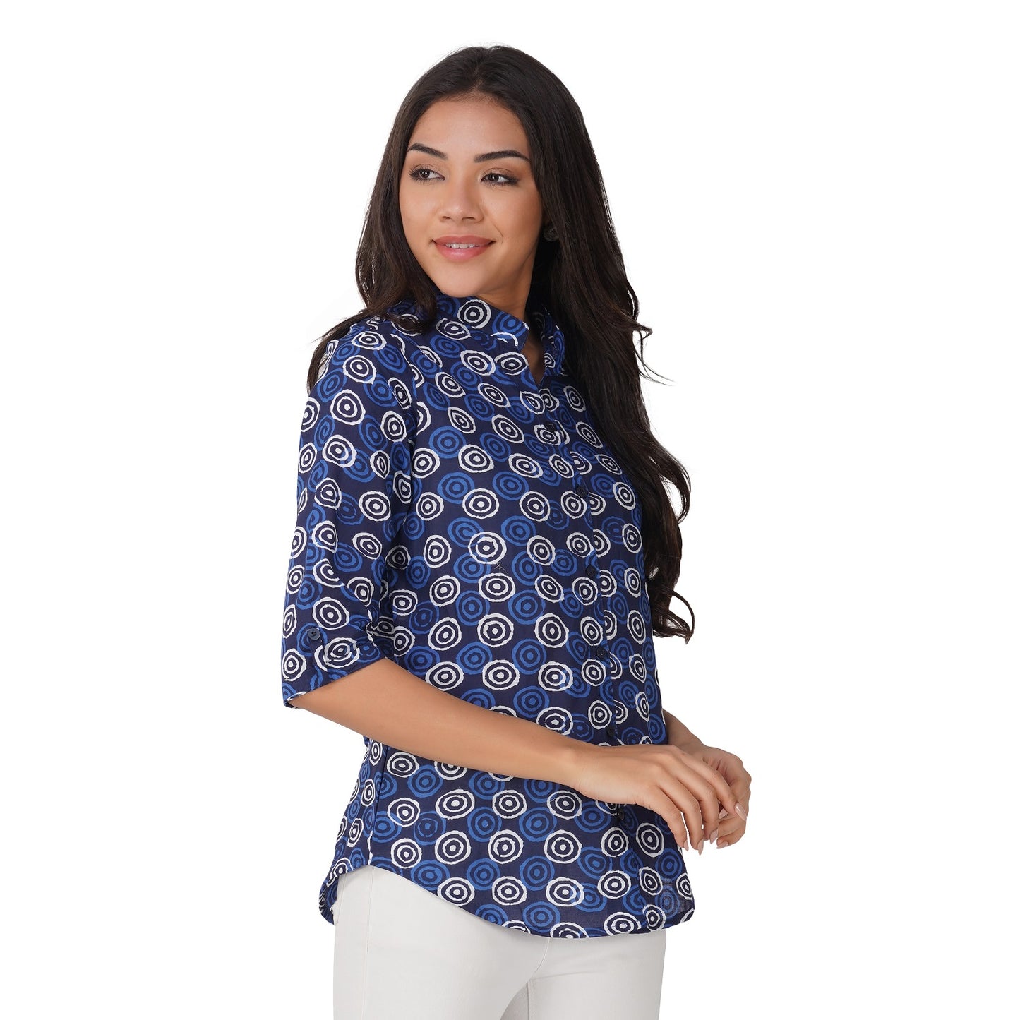 Vastraa Fusion" Cotton Block Printed Top for Girls/Women