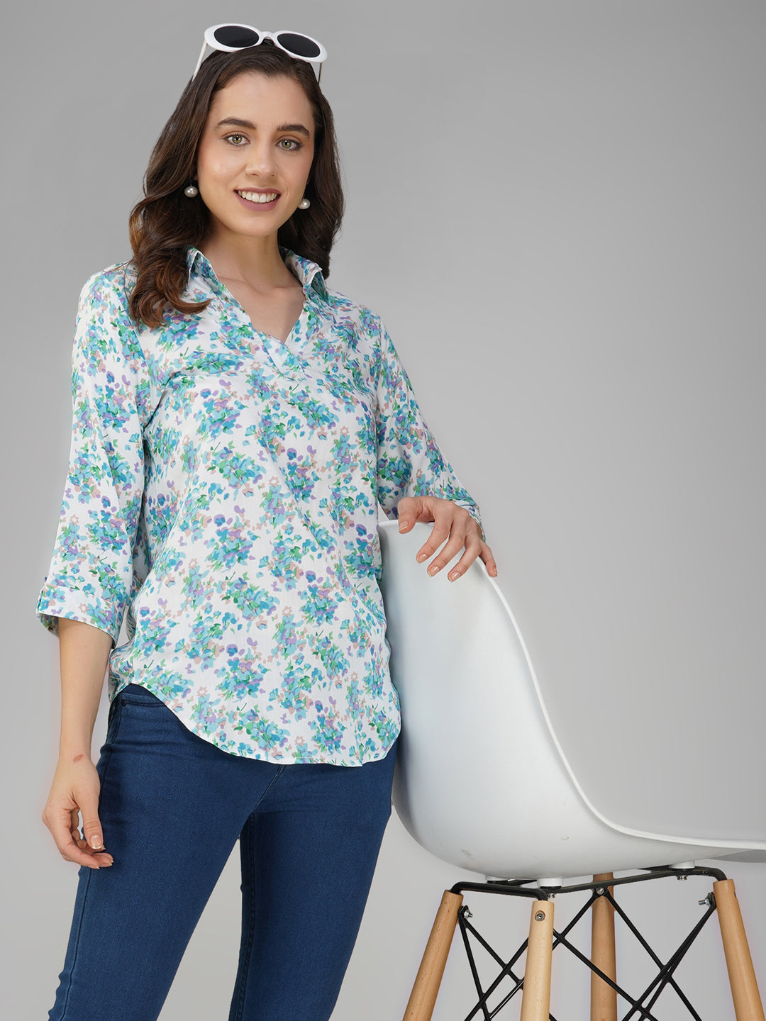 Vastraa Fusion Women's Rayon Festival and Regular Wear Printed Tops