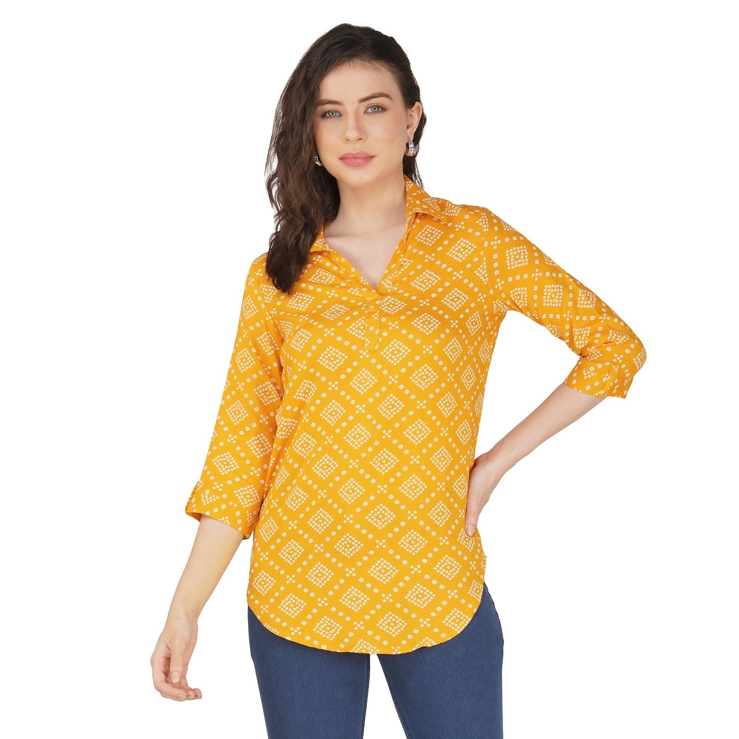 Bandhani Top Women's Rayon Festival and Regular Wear Bandhani Tops – Vastraa Fusion ...
