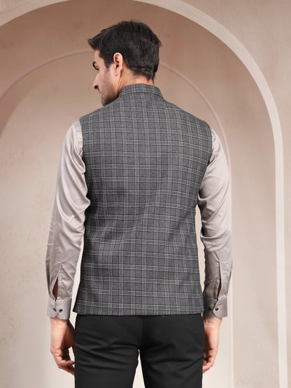 VASTRAA FUSION Men's Traditional Woolen Nehru Jacket Modi Waistcoat