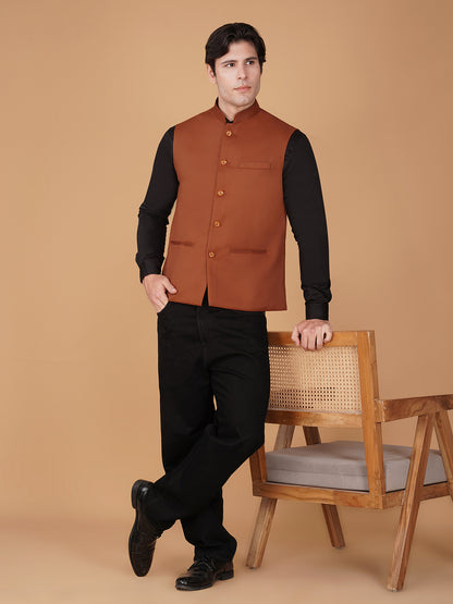 Vastraa Fusion Bandi Modi Koti, Nehru Jacket for Men, Cotton Waistcoat for All Occasion: Diwali, Wedding, Ethnic, Office Party, Formal & casual Look