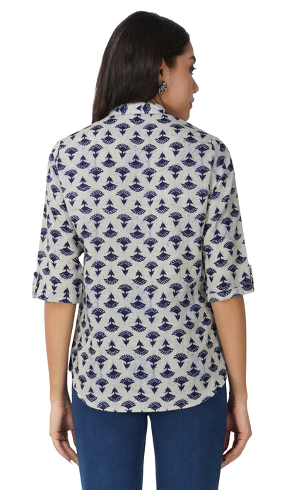 Vastraa Fusion" Cotton Block Printed Top for Girls/Women