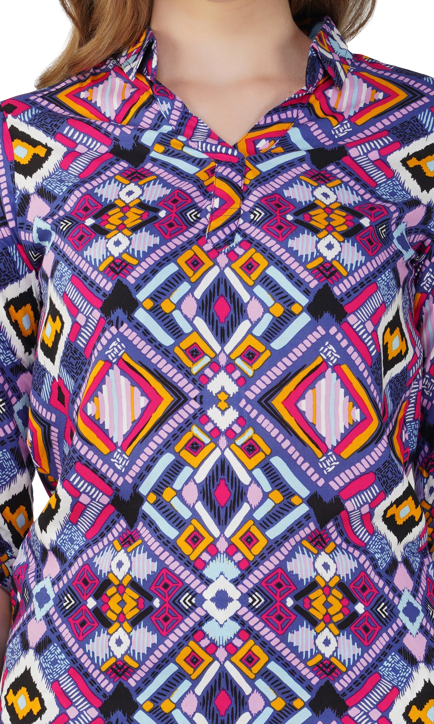 Vatsraa Fusion Women Co Ord Set Printed Shirt & Bottom Set for Women Two-Piece Outfit