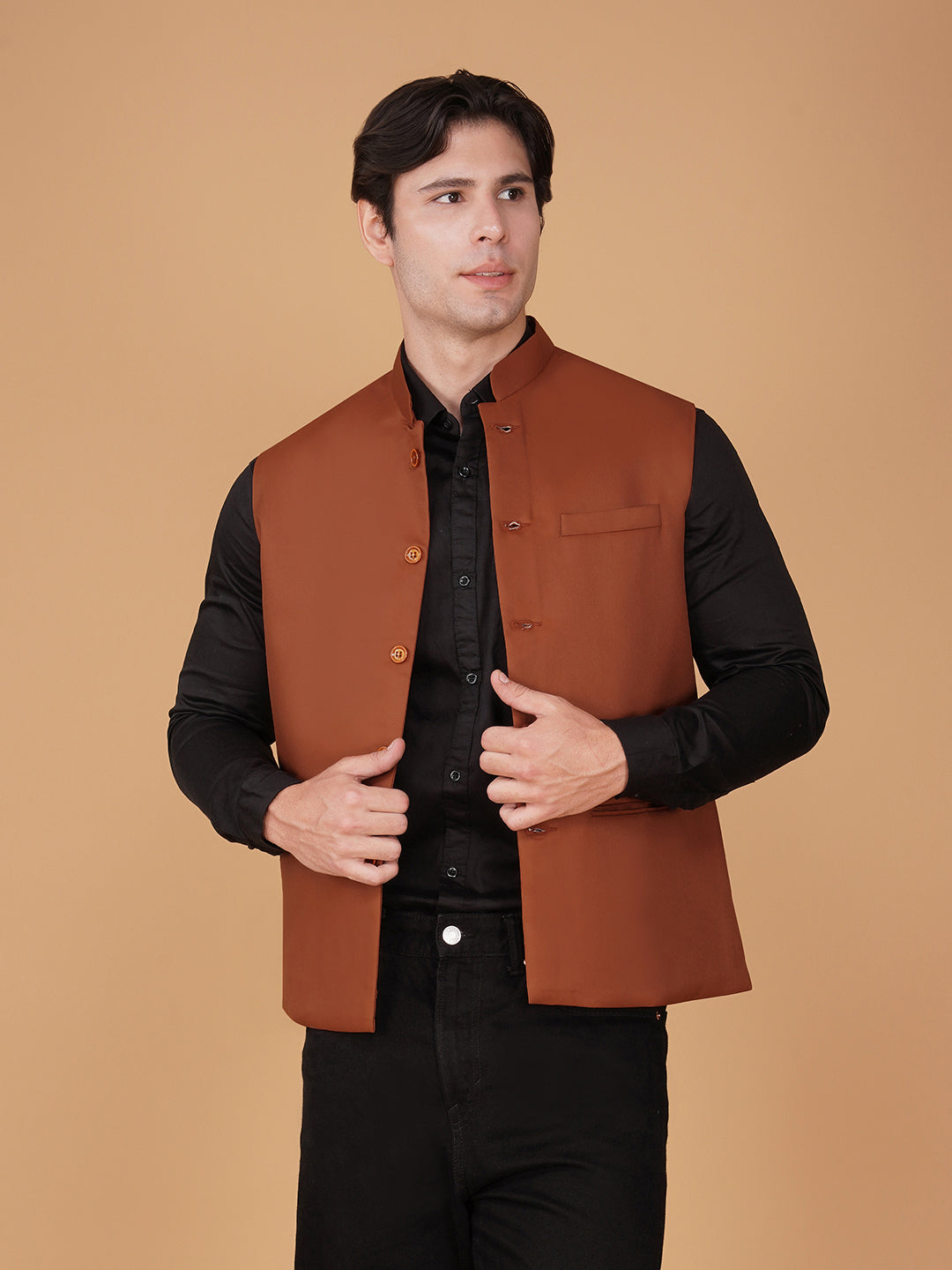 Vastraa Fusion Bandi Modi Koti, Nehru Jacket for Men, Cotton Waistcoat for All Occasion: Diwali, Wedding, Ethnic, Office Party, Formal & casual Look