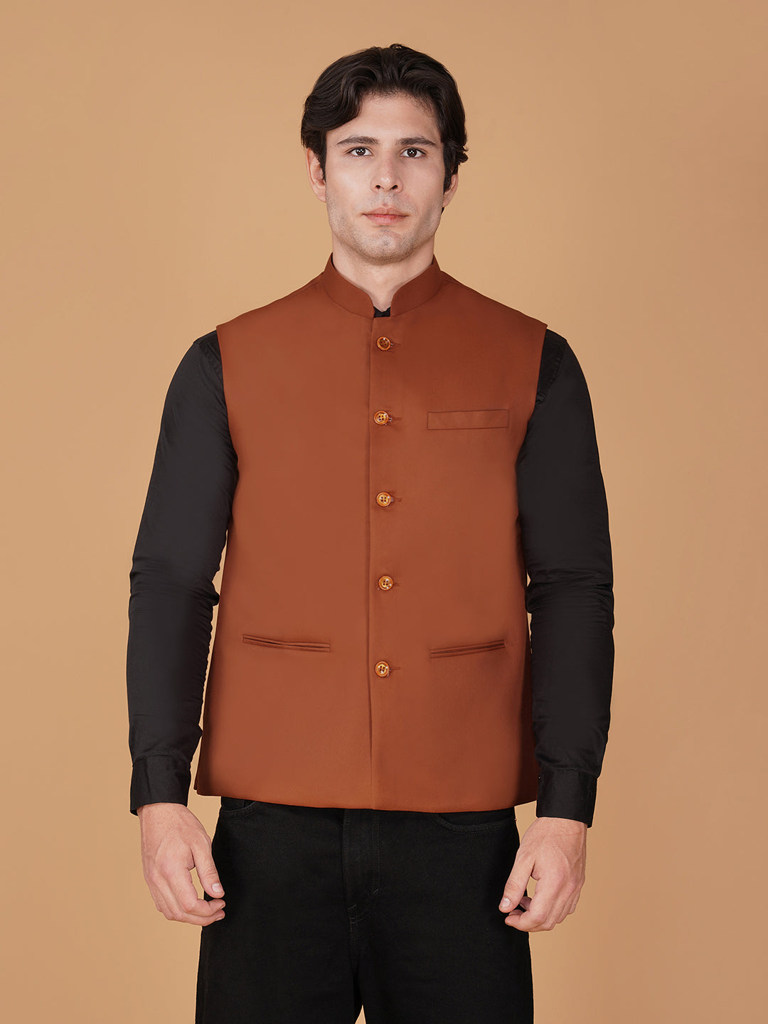 Vastraa Fusion Bandi Modi Koti, Nehru Jacket for Men, Cotton Waistcoat for All Occasion: Diwali, Wedding, Ethnic, Office Party, Formal & casual Look