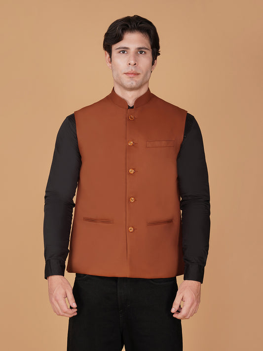 Vastraa Fusion Bandi Modi Koti, Nehru Jacket for Men, Cotton Waistcoat for All Occasion: Diwali, Wedding, Ethnic, Office Party, Formal & casual Look