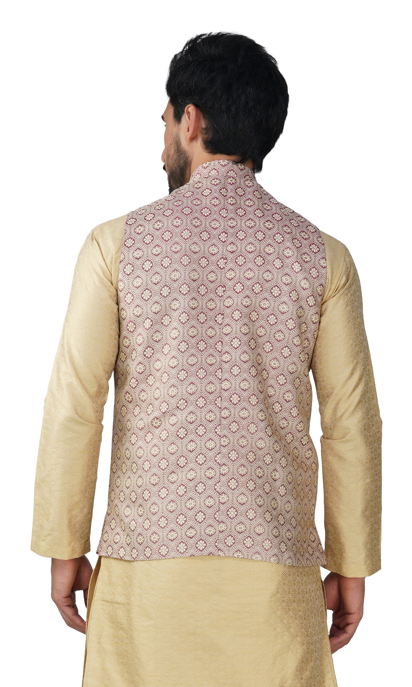 Men's Embroidery Silk Traditional Ethnic Nehru Jacket