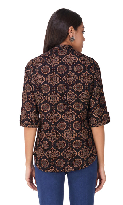 Vastraa Fusion" Cotton Block Printed Top for Girls/Women