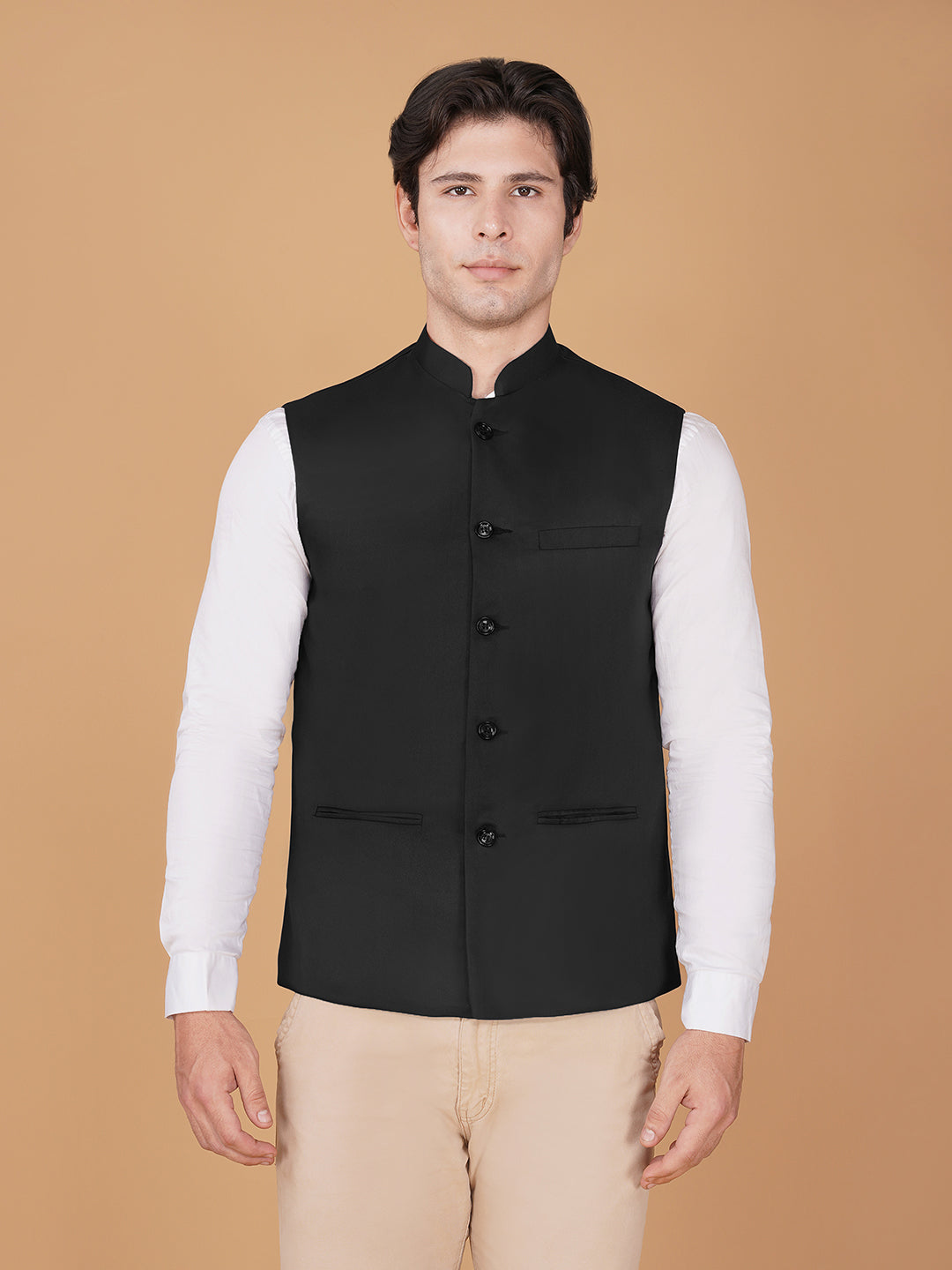 Vastraa Fusion Bandi Modi Koti, Nehru Jacket for Men, Cotton Waistcoat for All Occasion: Diwali, Wedding, Ethnic, Office Party, Formal & casual Look