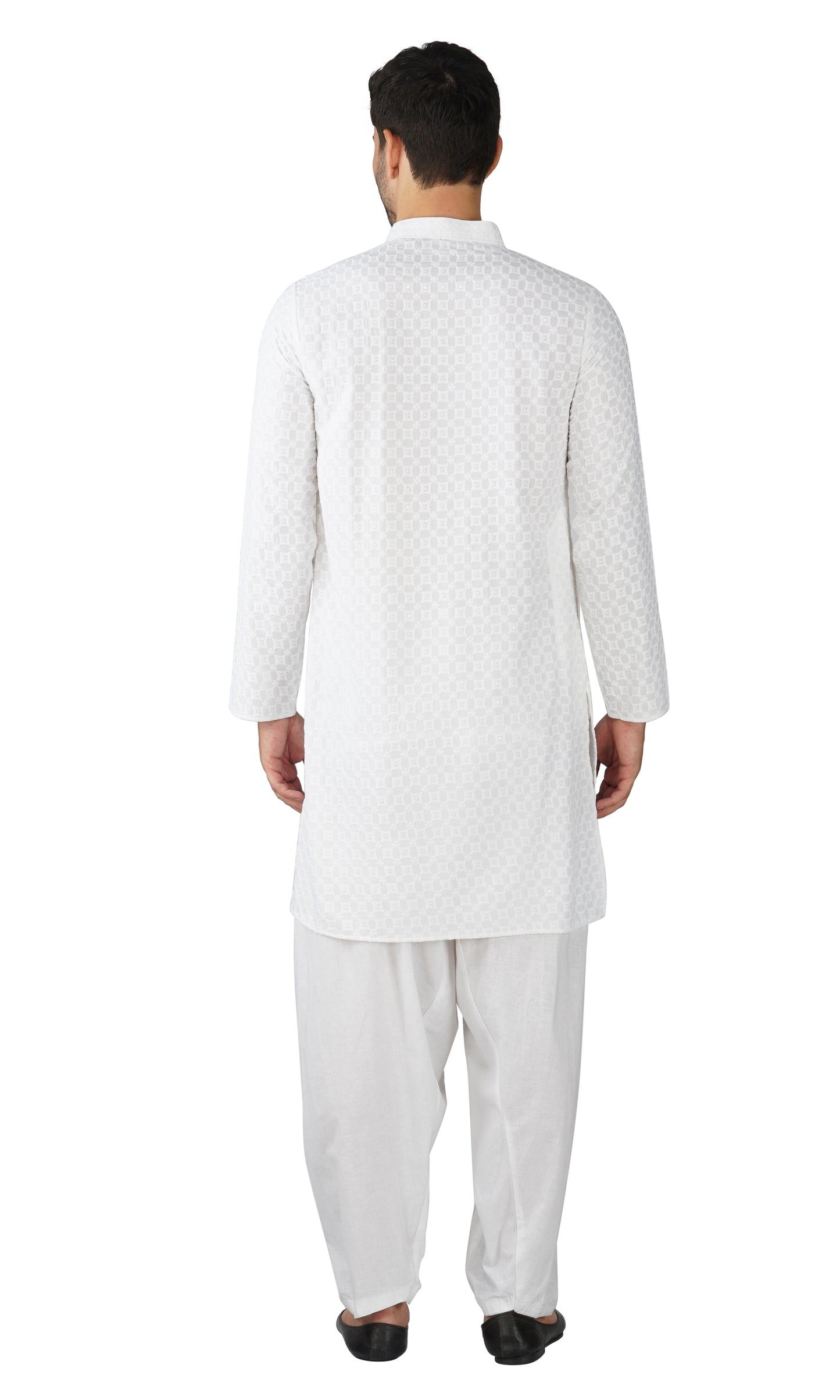 Kurta For Men Rayon Sequence Chikankari Embroidery Kurta