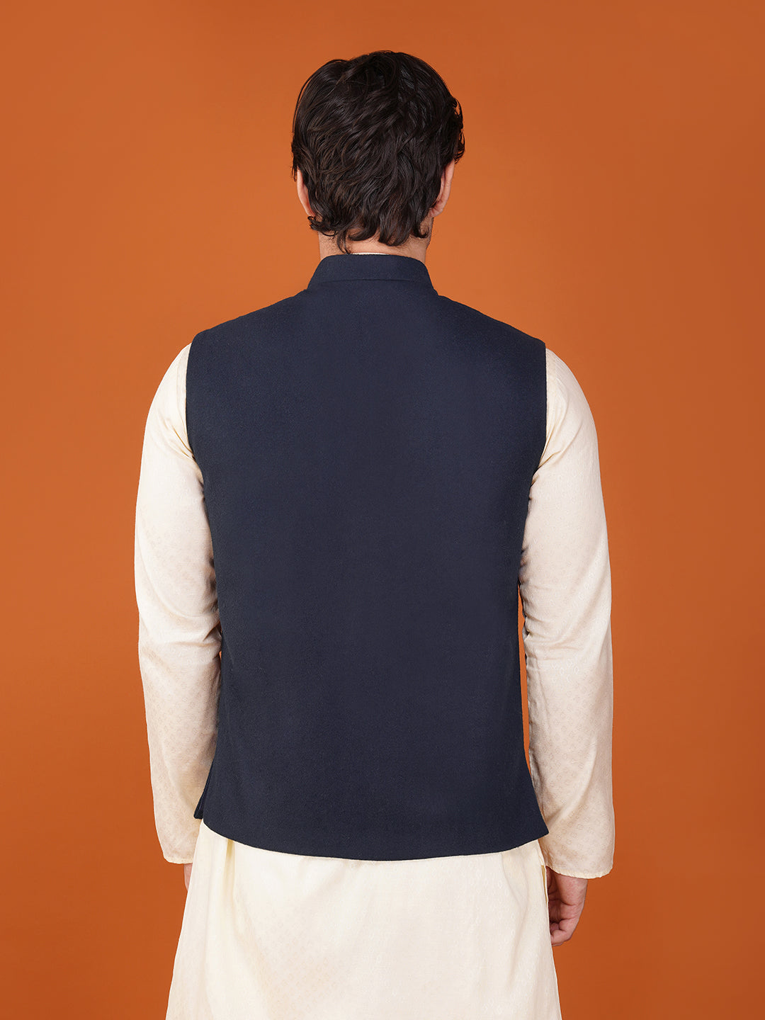 Vastraa Fusion Men's Traditional Woolen Nehru Jacket Modi Waistcoat