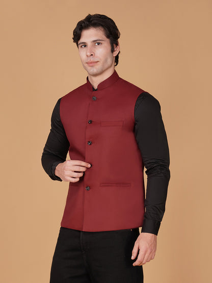 Vastraa Fusion Bandi Modi Koti, Nehru Jacket for Men, Cotton Waistcoat for All Occasion: Diwali, Wedding, Ethnic, Office Party, Formal & casual Look