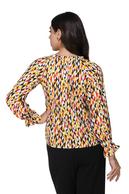 Vastraa Fusion Rayon Printed Regular Fit Tops for Women's