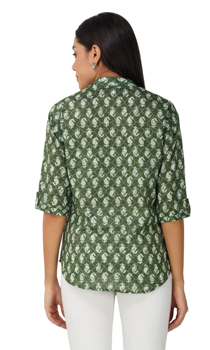 Vastraa Fusion" Cotton Block Printed Top for Girls/Women