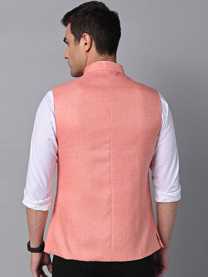 Vastraa Fusion Men's Indian Traditional Cotton Nehru Jacket/Waistcoat