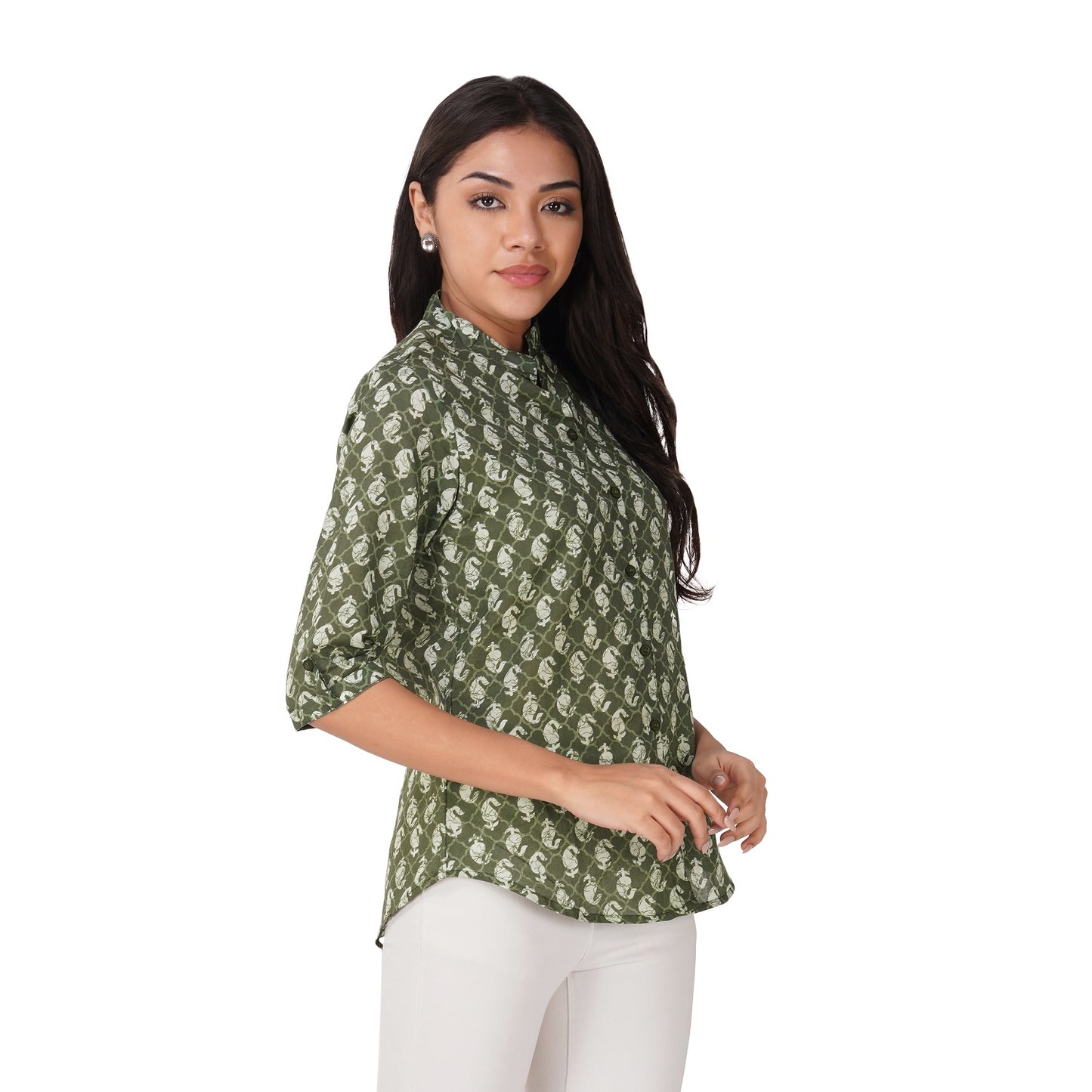 Vastraa Fusion" Cotton Block Printed Top for Girls/Women