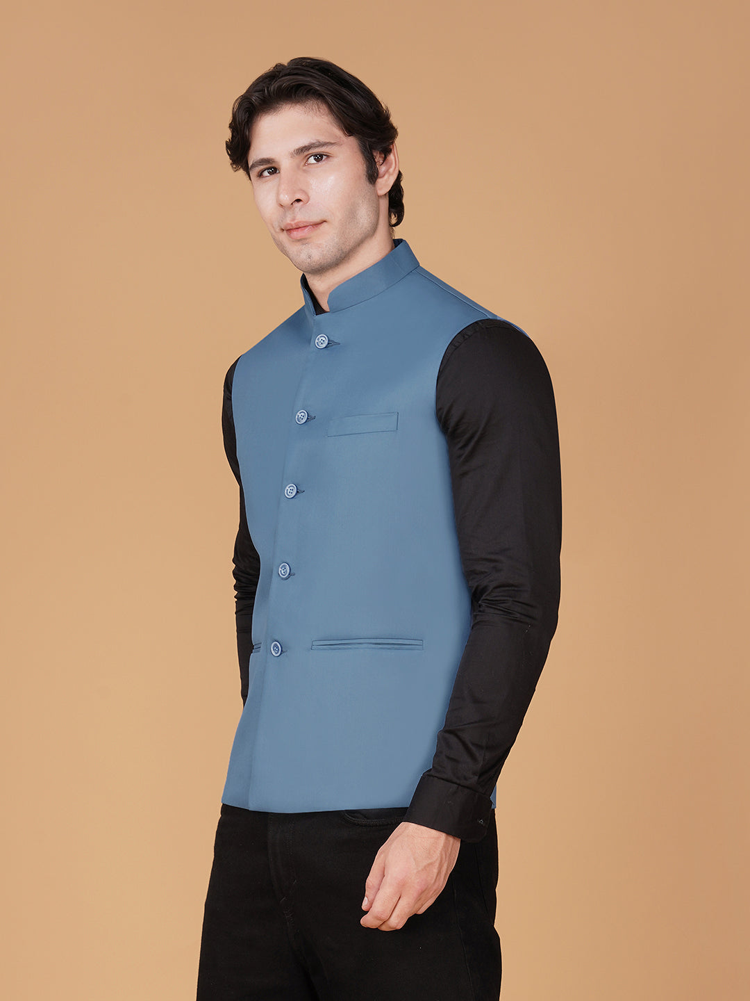 Vastraa Fusion Bandi Modi Koti, Nehru Jacket for Men, Cotton Waistcoat for All Occasion: Diwali, Wedding, Ethnic, Office Party, Formal & casual Look