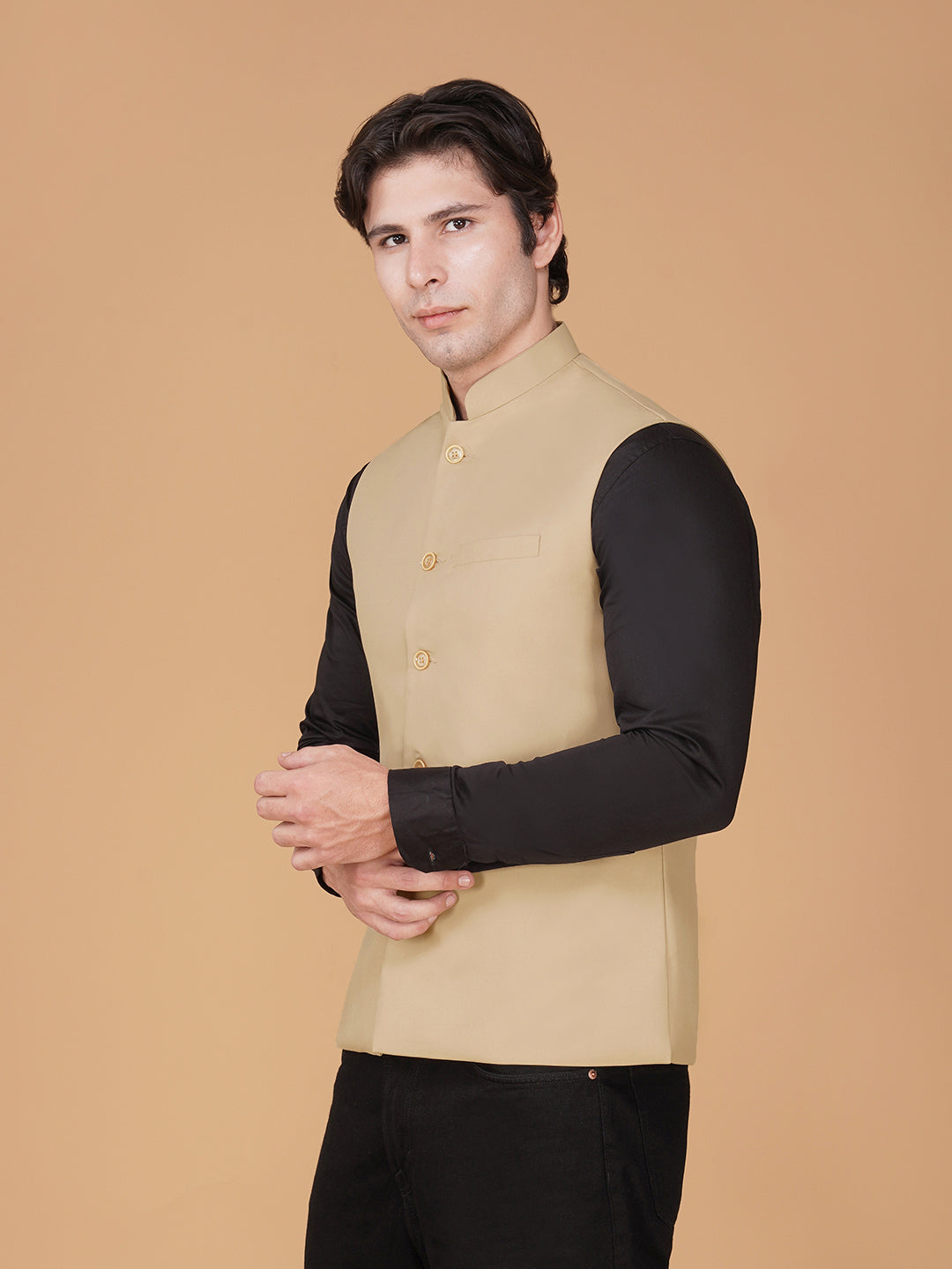 Vastraa Fusion Bandi Modi Koti, Nehru Jacket for Men, Cotton Waistcoat for All Occasion: Diwali, Wedding, Ethnic, Office Party, Formal & casual Look