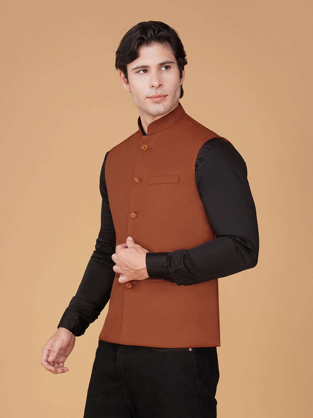 Vastraa Fusion Bandi Modi Koti, Nehru Jacket for Men, Cotton Waistcoat for All Occasion: Diwali, Wedding, Ethnic, Office Party, Formal & casual Look