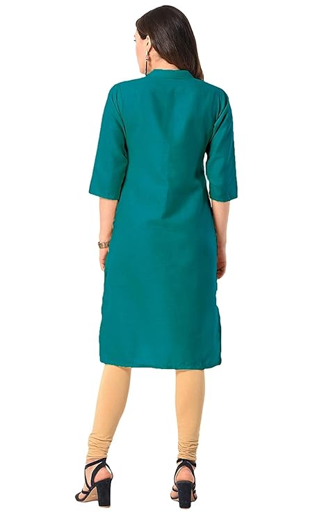 Vastraa Fusion Women's Khadi Yellow Casual Solid Both Side Button Cotton Kurti with Stitched Parallel Matching Stripes