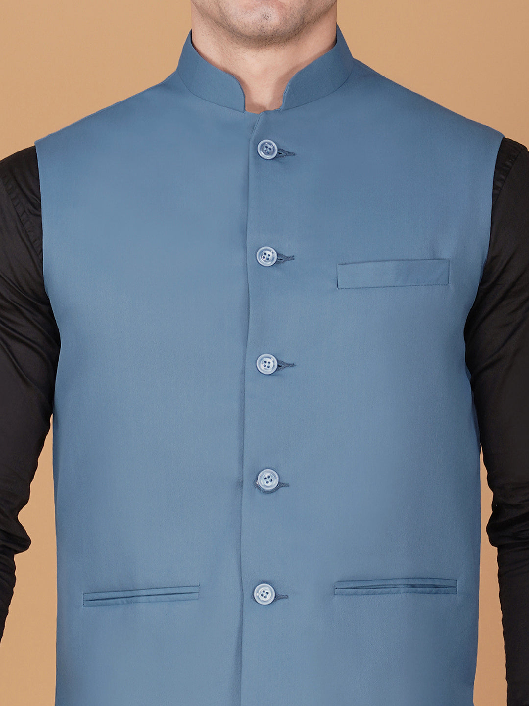 Vastraa Fusion Bandi Modi Koti, Nehru Jacket for Men, Cotton Waistcoat for All Occasion: Diwali, Wedding, Ethnic, Office Party, Formal & casual Look