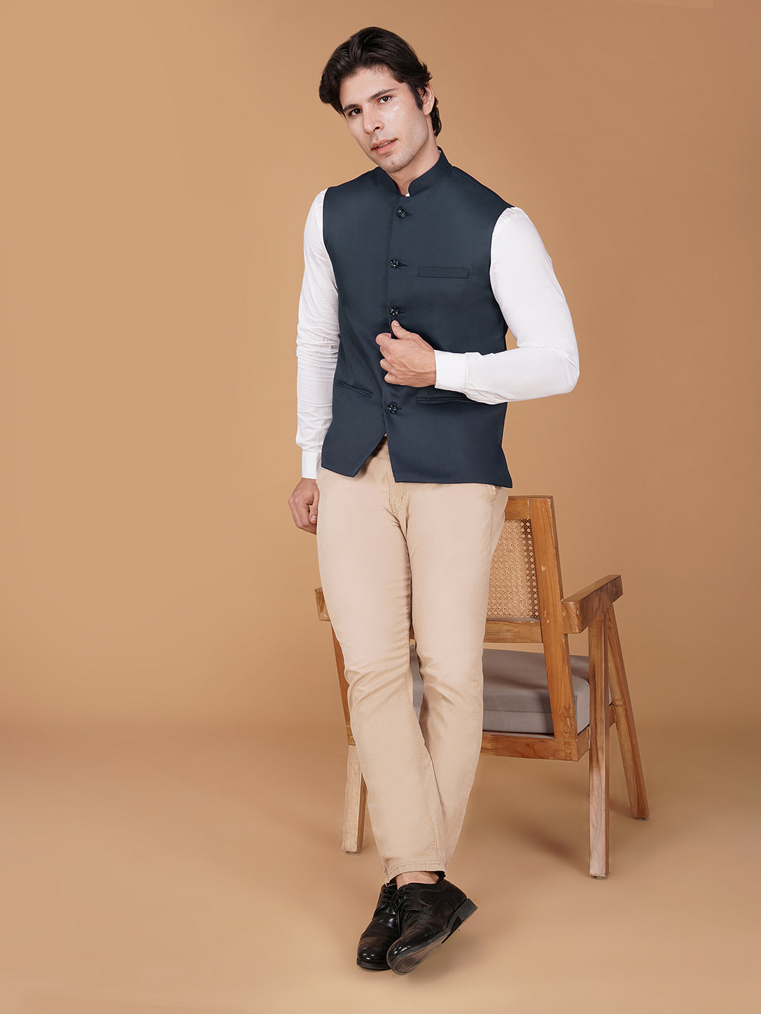 Vastraa Fusion Bandi Modi Koti, Nehru Jacket for Men, Cotton Waistcoat for All Occasion: Diwali, Wedding, Ethnic, Office Party, Formal & casual Look