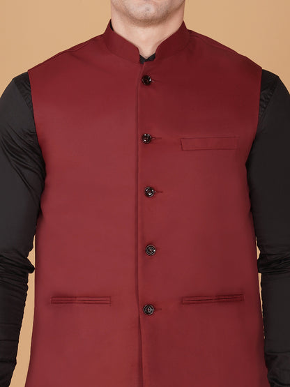 Vastraa Fusion Bandi Modi Koti, Nehru Jacket for Men, Cotton Waistcoat for All Occasion: Diwali, Wedding, Ethnic, Office Party, Formal & casual Look