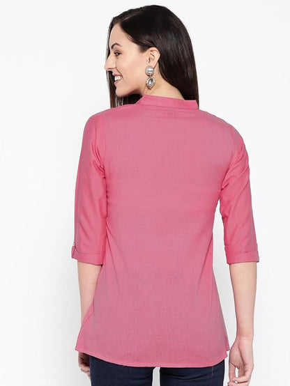 Vastraa Fusion" Cotton Flex Solid Top for Girls/Women