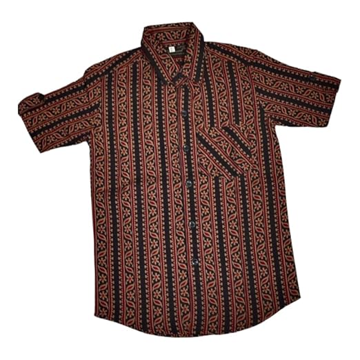 Vastraa Fusion Ikat Print Pure Cotton Spread Collar, Helf Sleeves, Button Shirt Casual Wear For Kid's