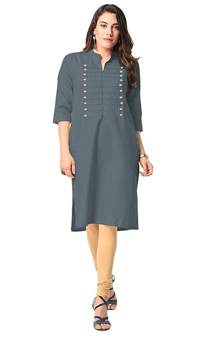 Vastraa Fusion Women's Cotton Regular KurtI