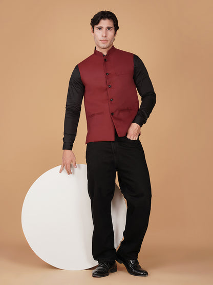 Vastraa Fusion Bandi Modi Koti, Nehru Jacket for Men, Cotton Waistcoat for All Occasion: Diwali, Wedding, Ethnic, Office Party, Formal & casual Look