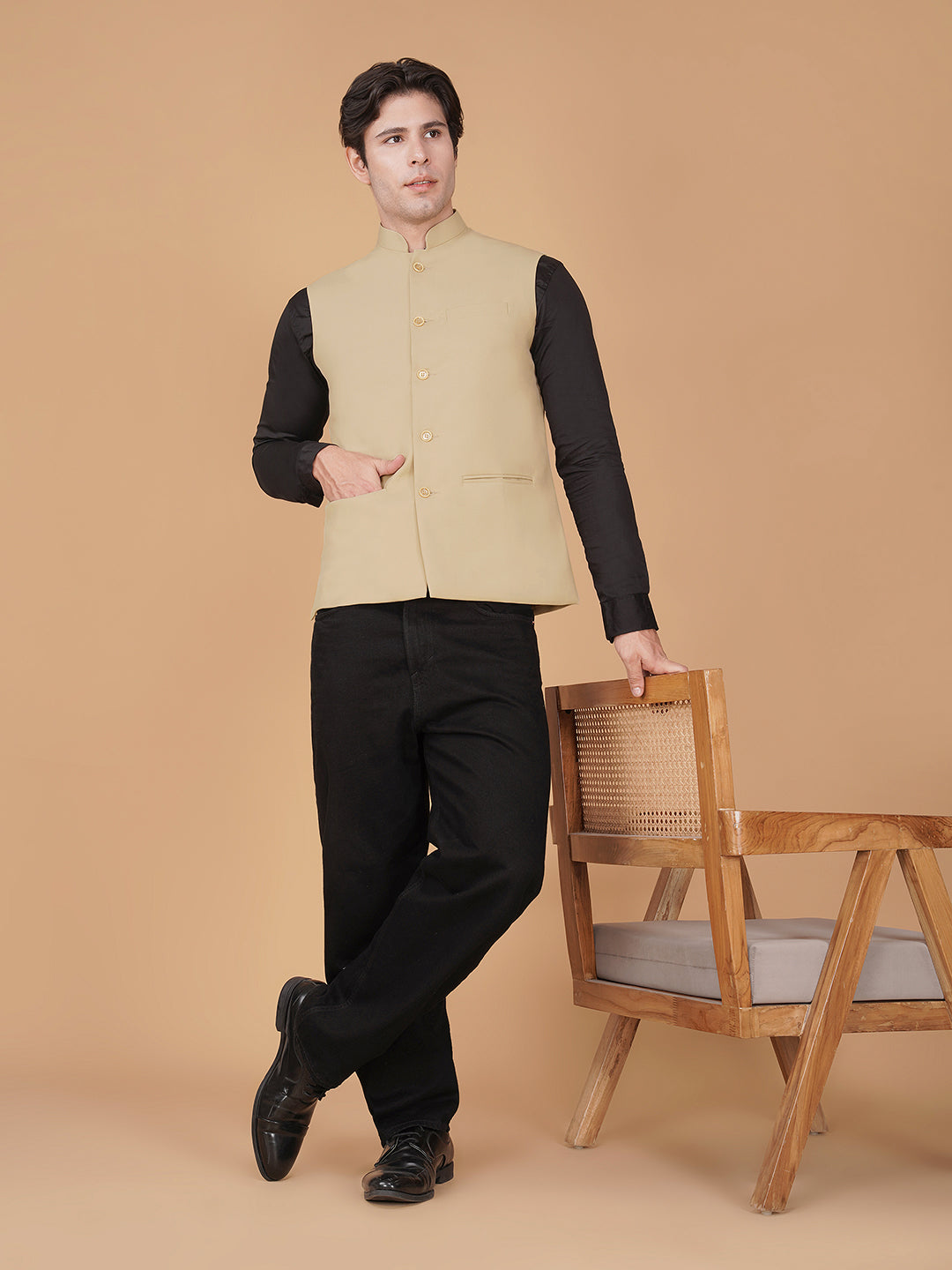 Vastraa Fusion Bandi Modi Koti, Nehru Jacket for Men, Cotton Waistcoat for All Occasion: Diwali, Wedding, Ethnic, Office Party, Formal & casual Look