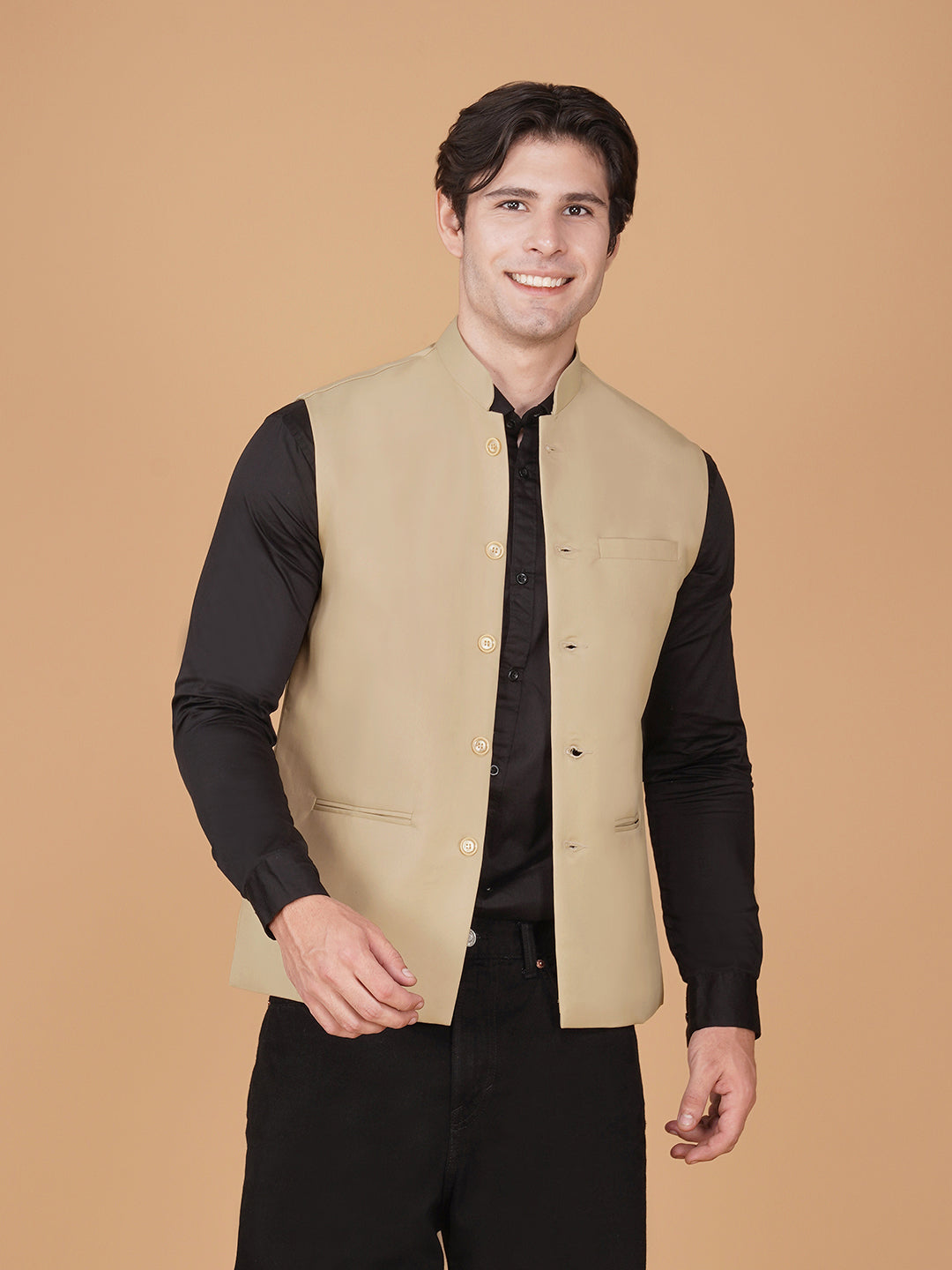 Vastraa Fusion Bandi Modi Koti, Nehru Jacket for Men, Cotton Waistcoat for All Occasion: Diwali, Wedding, Ethnic, Office Party, Formal & casual Look