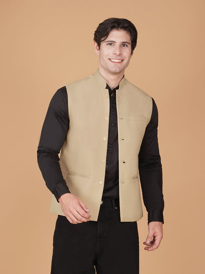 Vastraa Fusion Bandi Modi Koti, Nehru Jacket for Men, Cotton Waistcoat for All Occasion: Diwali, Wedding, Ethnic, Office Party, Formal & casual Look