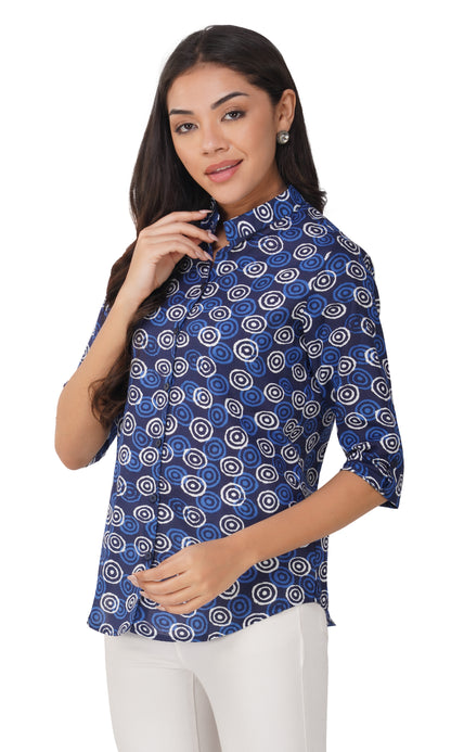 Vastraa Fusion" Cotton Block Printed Top for Girls/Women