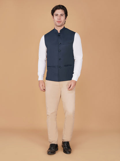 Vastraa Fusion Bandi Modi Koti, Nehru Jacket for Men, Cotton Waistcoat for All Occasion: Diwali, Wedding, Ethnic, Office Party, Formal & casual Look