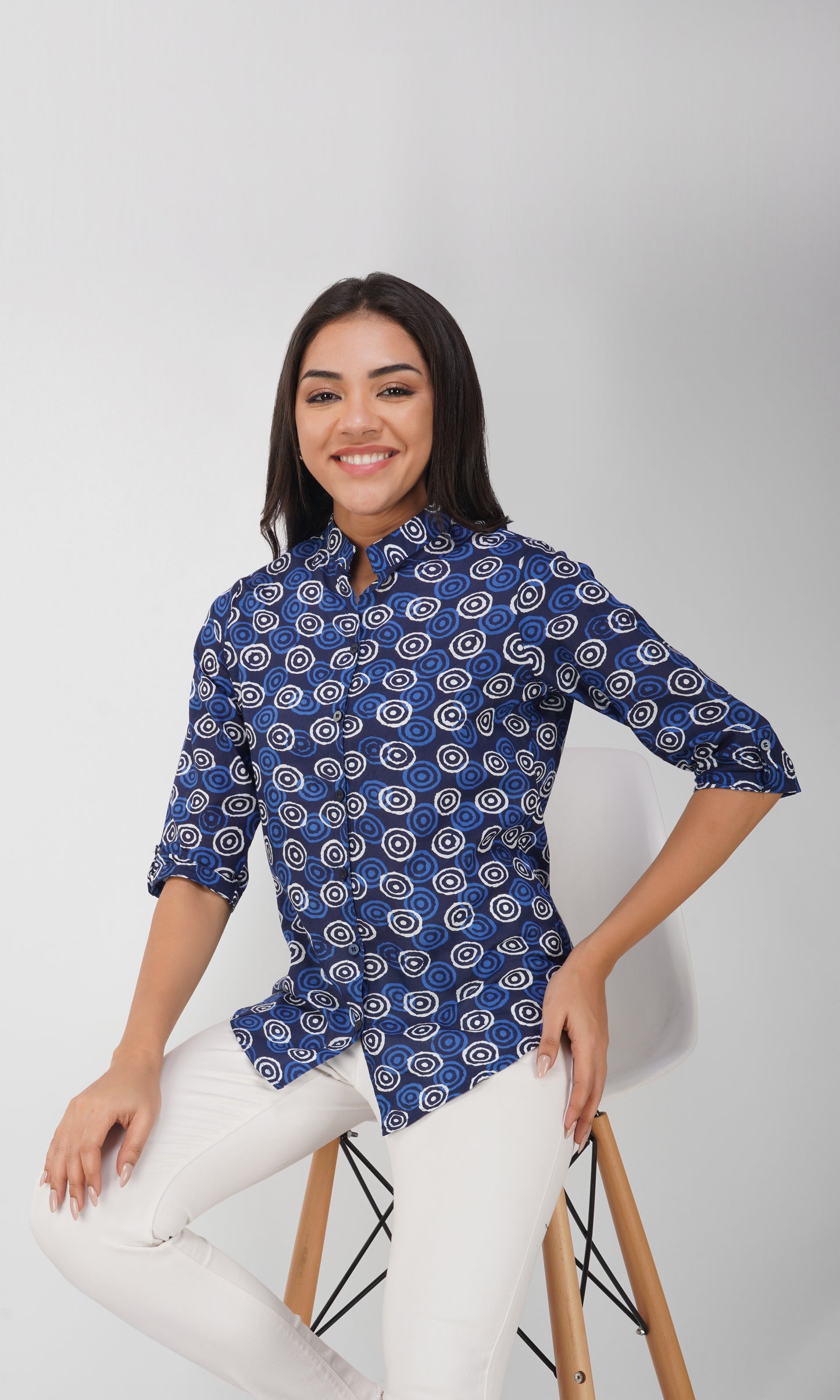 Vastraa Fusion" Cotton Block Printed Top for Girls/Women