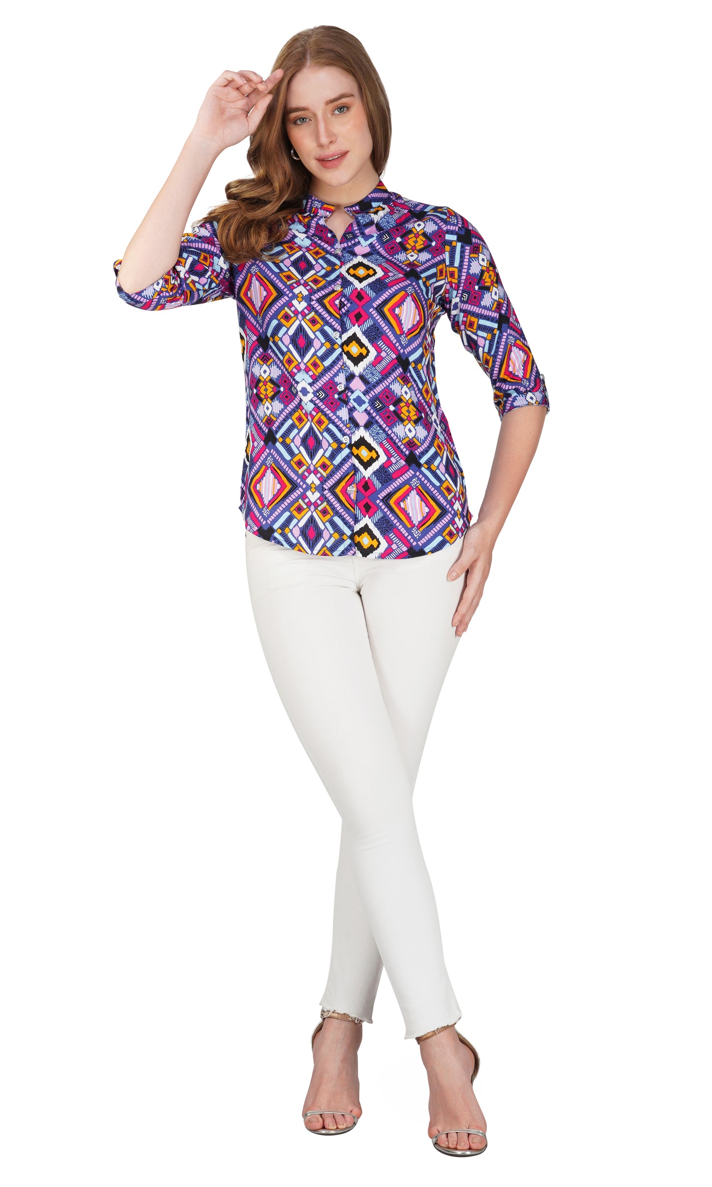 Vatsraa Fusion Women's CottonFestival and Regular Wear Printed Tops
