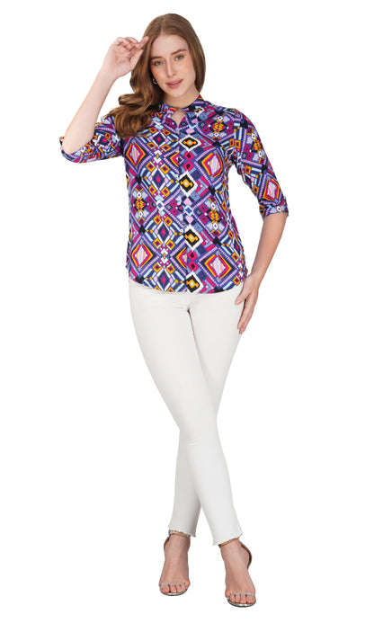 Vastraa Fusion Women's CottonFestival and Regular Wear Printed Tops