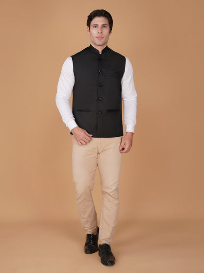 Vastraa Fusion Bandi Modi Koti, Nehru Jacket for Men, Cotton Waistcoat for All Occasion: Diwali, Wedding, Ethnic, Office Party, Formal & casual Look